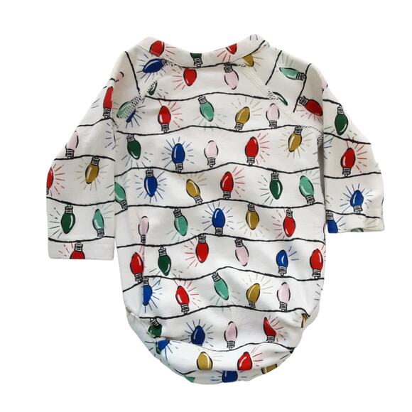 Hanna Andersson Christmas Baby Bodysuits Lot of 3 Long Sleeve Baby 0-3mo Holiday - Picture 7 of 8